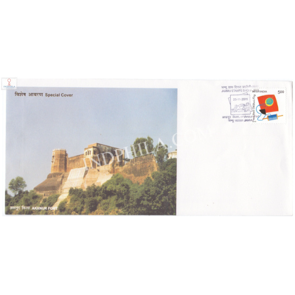 India 2011 Special Cover Of Jammu Stamps Show 2011 Akhnur Fort