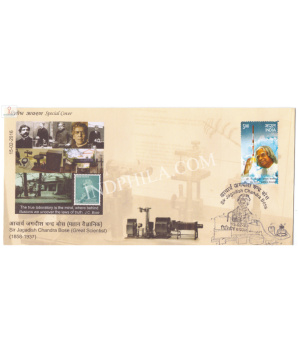 India 2016 Special Cover Of Sir Jagadish Chandra Bose Scientist 2016 Giridih
