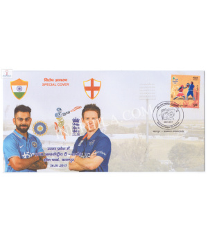 India 2017 Special Cover Of First International T 20 Match Cricket Geen Park Kanpur 2017 Kanpur