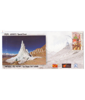 India 2019 Special Cover Of Ice Stupa Leh Ladakh 2019