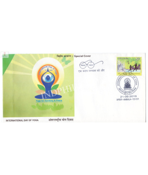India 2019 Special Cover Of International Day Of Yoga 2019 Ambala