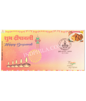 India 2021 Special Cover Of Happy Deepawali 2021 Mumbai
