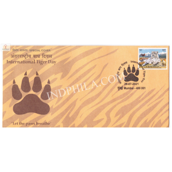 India 2021 Special Cover Of International Tiger Day 2021 Mumbai