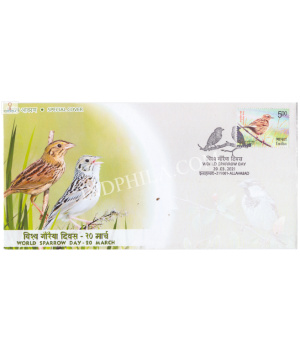 India 2021 Special Cover Of World Sparrow Day 2021