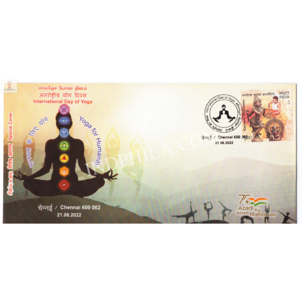 India 2022 Special Cover Of International Day Of Yoga 2022 Chennai