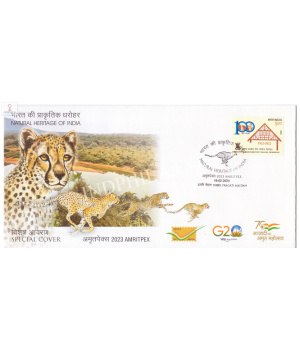 India 2023 Special Cover Of Amritpex 2023 Natural Heritage Of India