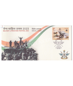 India 2023 Special Cover Of Military Literature Festival 2023