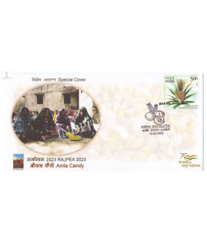 India 2023 Special Cover Of Rajpex 2023 Amla Candy Ajmer