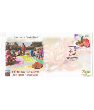 India 2023 Special Cover Of Rajpex 2023 Herbal Gulal Ajmer