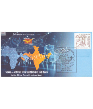 India 2024 Special Cover Of India Africa Postal Leaders Meet 2024 Mumbai