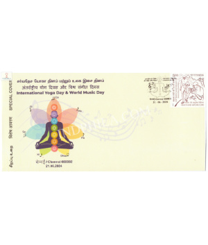 India 2024 Special Cover Of International Yoga Day And World Music Day 2024 Chennai