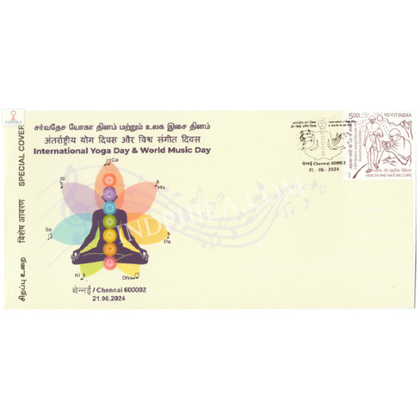 India 2024 Special Cover Of International Yoga Day And World Music Day 2024 Chennai
