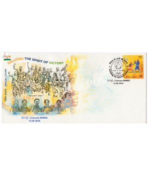 India 2024 Special Cover Of Saluting The Spring Of Victory Paris Olympics 2024 Chennai