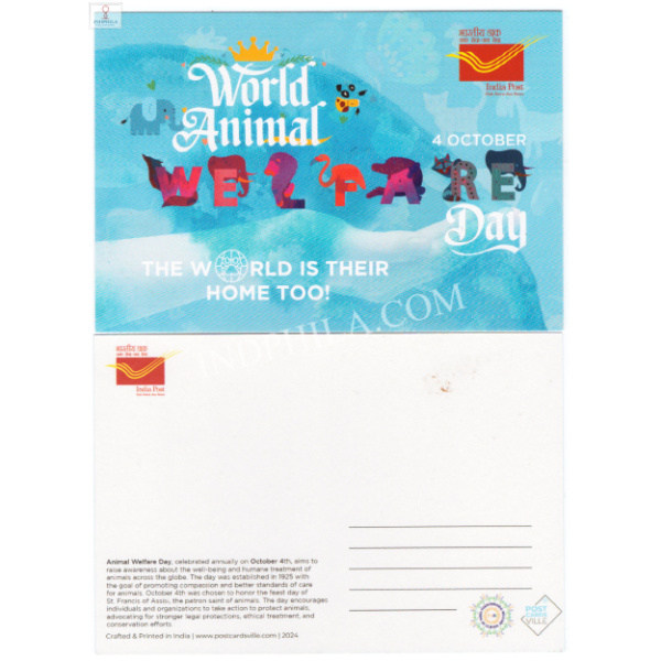 Picture Post Card of World Animal Welfare Day