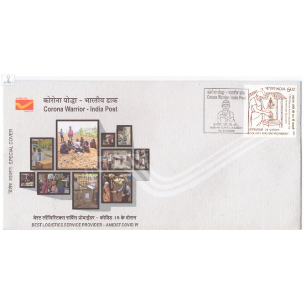 Special Cover of Corona Warrior India Post was released on 9th October 2020 Indore
