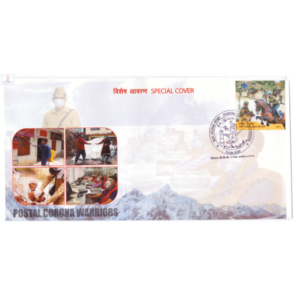 Special Cover of Postal Corona Warriors was released on 15th August 2020 Shimla