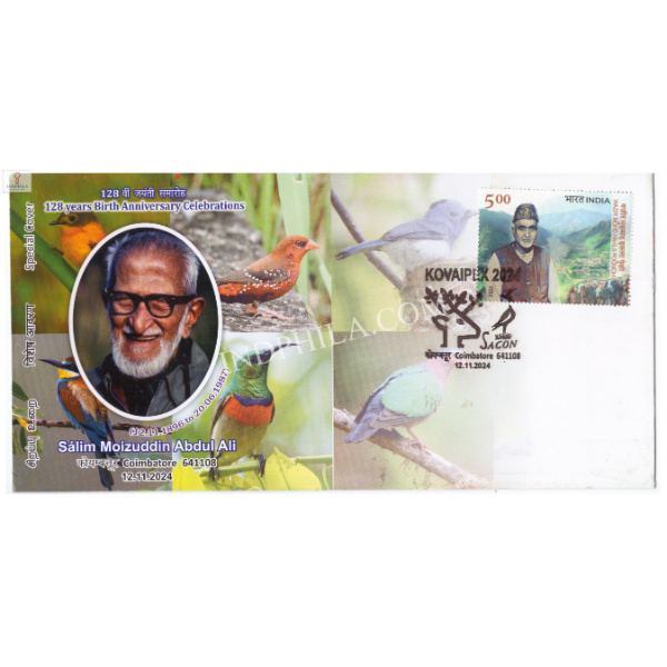 India 2024 Special Cover of Kovaipex 128th Years Birth Anniversary of Salim Moizuddin Abdul Ali Coimbatore