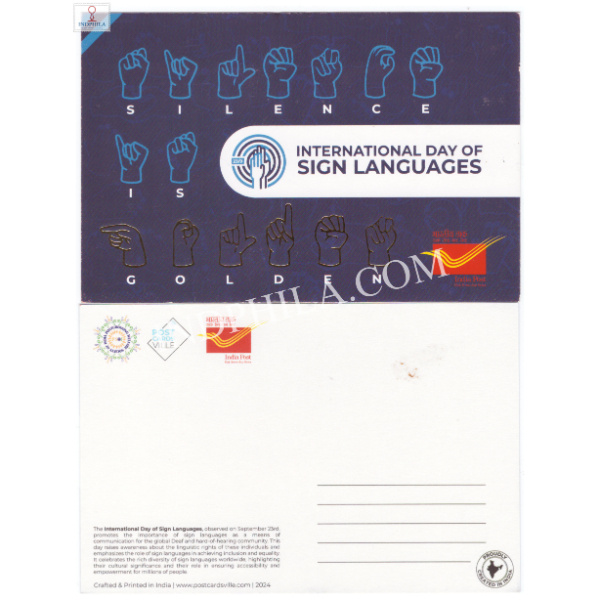 Picture Post Card of International Day of Sign Languages