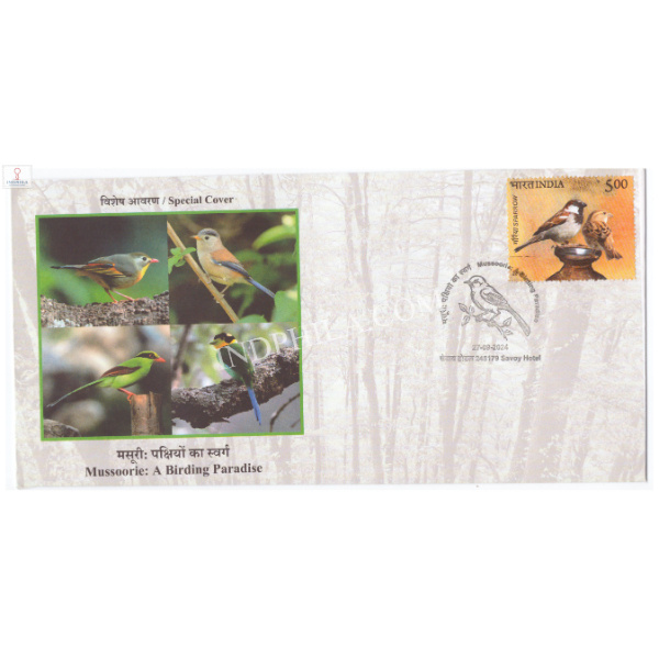 India 2024 Special Cover of Mussoorie A Birding Paradise