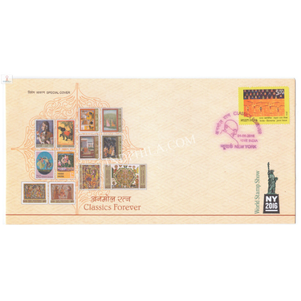 New York World Stamp Show Special Cover of Classics Forever was released on 1st June 2016