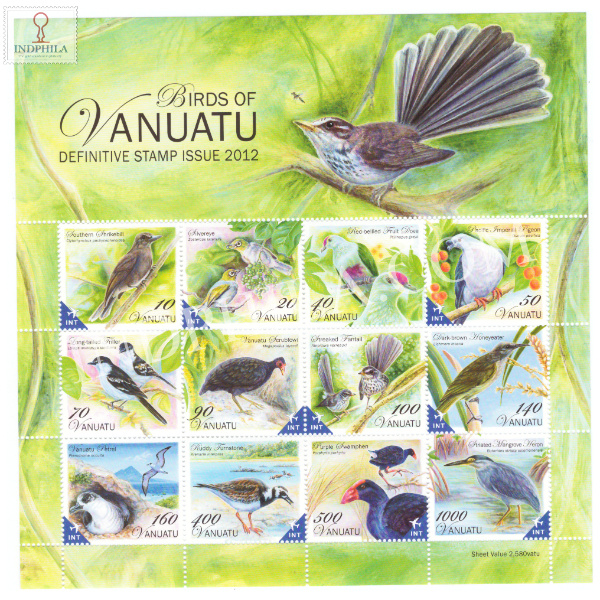 Birds of Vanuatu Miniature MNH Sheet