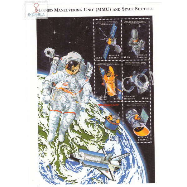 Manned Maneuvering Unit MMU and Space Shuttle Antigua and Barbuda MNH Miniature Sheet