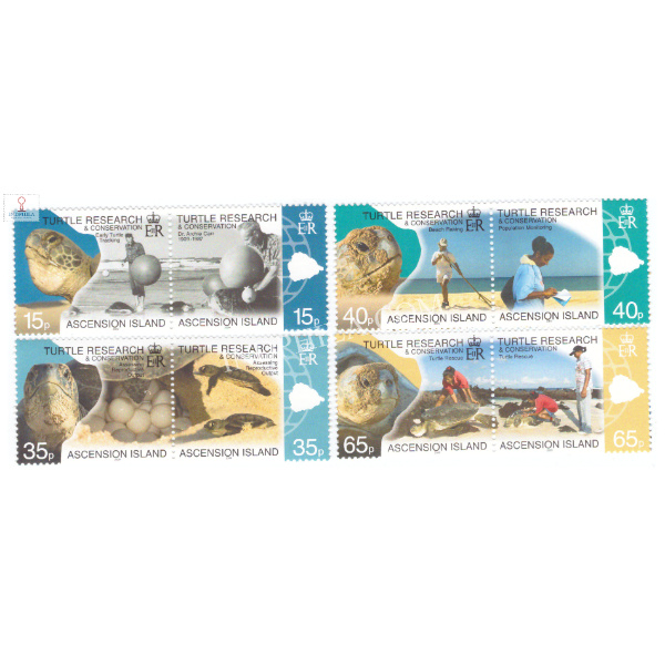 Turtle Reserch and Conservation Ascension Island Set of 4 MNH Setanent