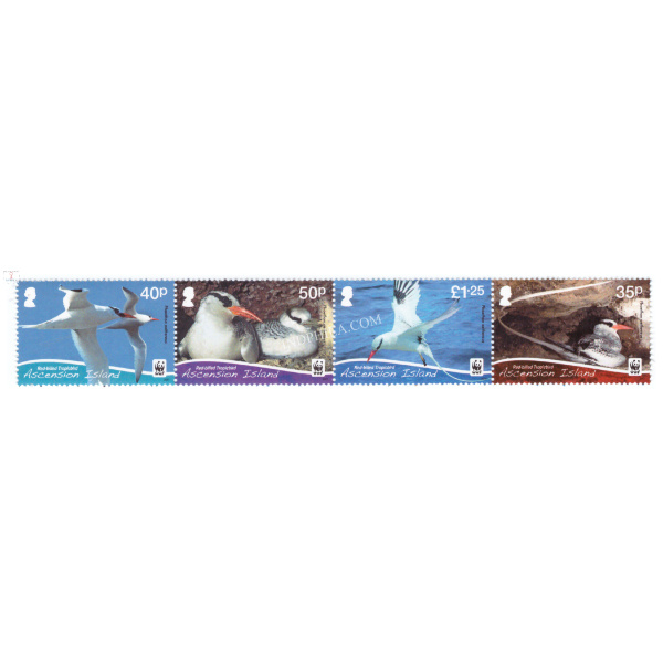 WWF Ascension Island Red Billed Tropicbird MNH Setenent Strip