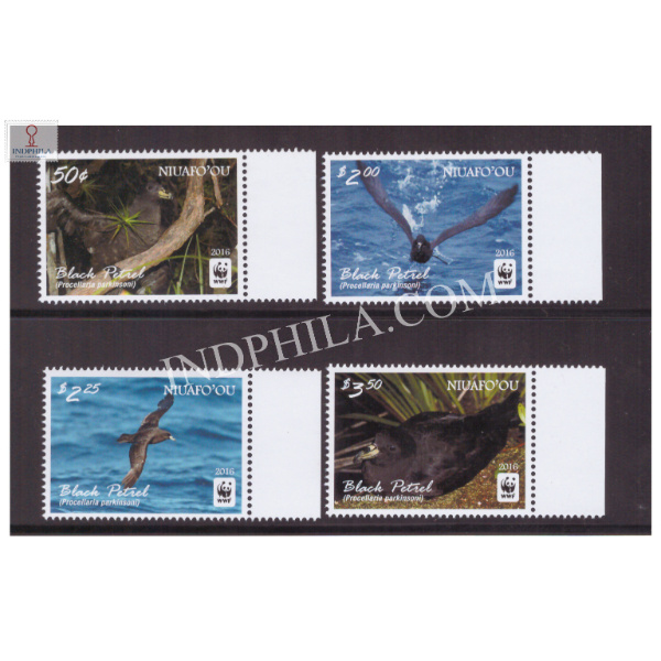 WWF Black Petrel Niuafoou Set of 4 MNH Stamp