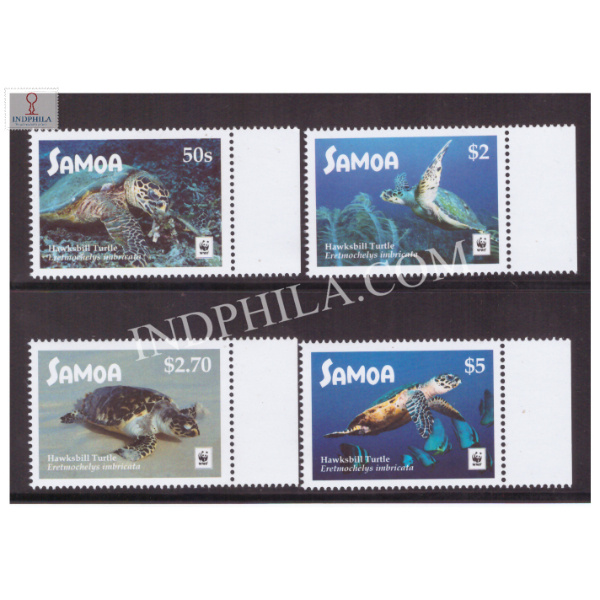 WWF Hawksbill Turtle Samoa Set of 4 MNH Stamp