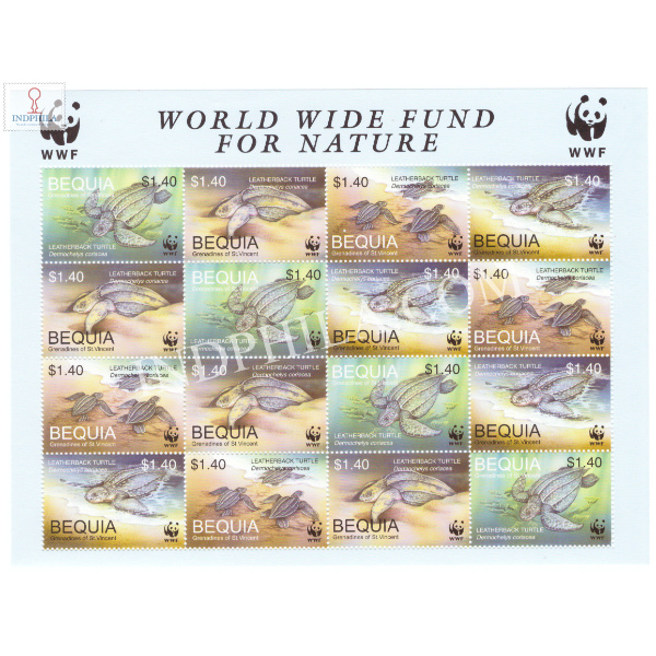 WWF Leatherback Tuetle Bequia MNH Sheet