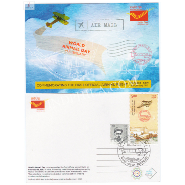 Cancelled Picture Postcard of World Airmail Day