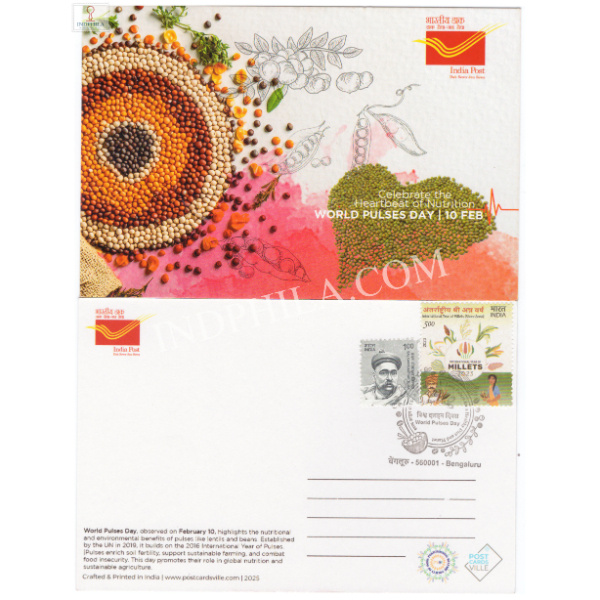 Cancelled Picture Postcard of World Pulses Day