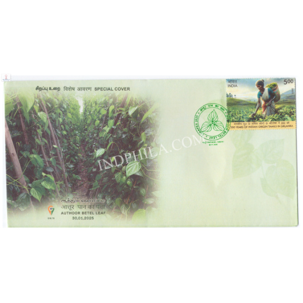 India 2025 GI Tag Special Cover of Tanapex 2025 Authoor Betel Leaf Tamil Nadu