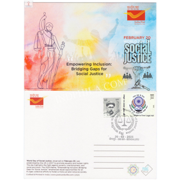 Cancelled Picture Postcard of World day of Social Justice