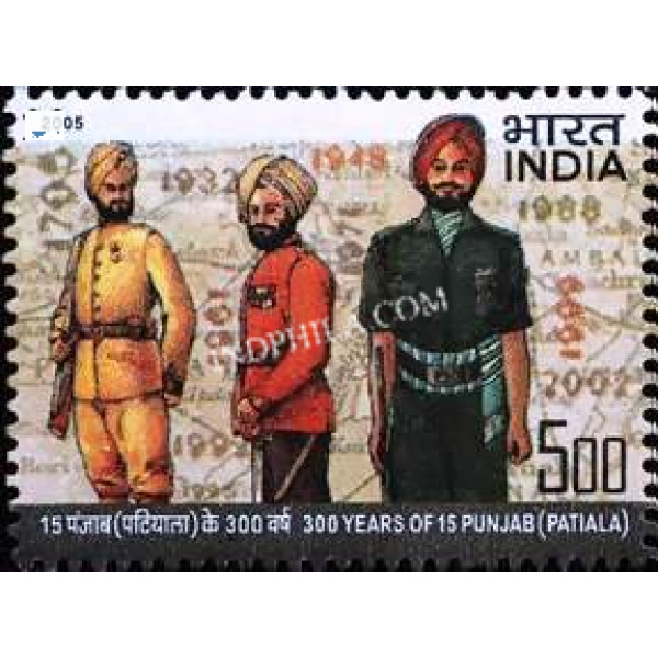 India 2005 300 Years of 15 Punjab Regiment Mnh Single Stamp