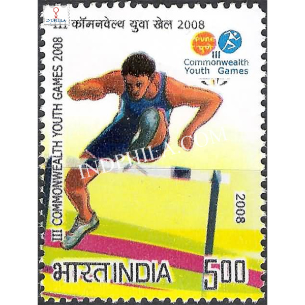 India 2008 III Commonwealth Youth Games 2008 Hurdle Race Mnh Single Stamp