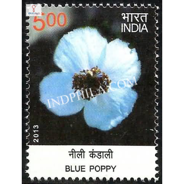 India 2013 Wild Flowers Blue Poppy Mnh Single Stamp