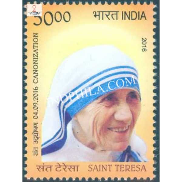 India 2016 Saint Teresa Mnh Single Stamp