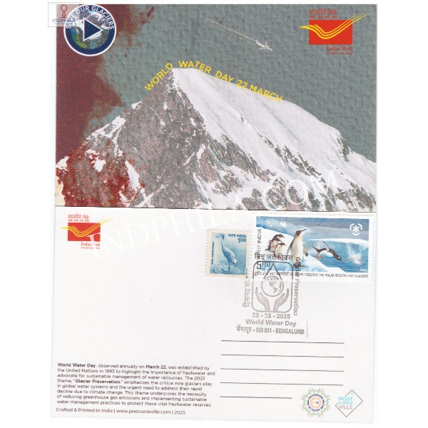 Cancelled Picture Postcard of World Water day
