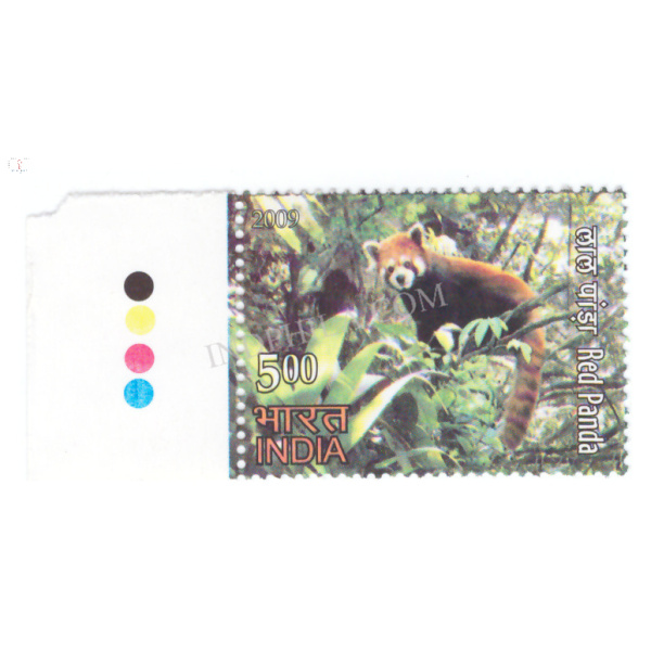 India 2009 Rare Fauna of The North East Red Panda Mnh Single Traffic Light Stamp
