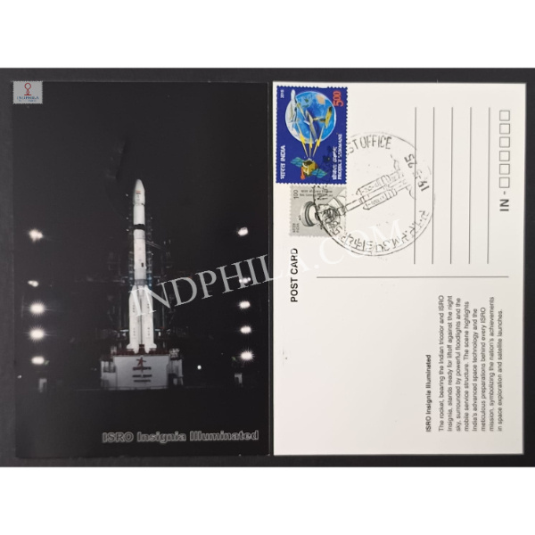 ISRO Insignia Illuminated Inaugural Day Permanent Pictorial Cancellation of Isro Private Picture Postcard 19-05-2025
