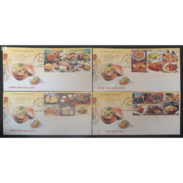 India 2017 First Day Cover of Indian Cuisine FDC Set of 4 Cover