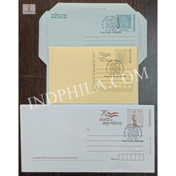 Special Cancellation of International Labour Day 2025 on Postal Stationery Postcard Inland Letter and Envelope