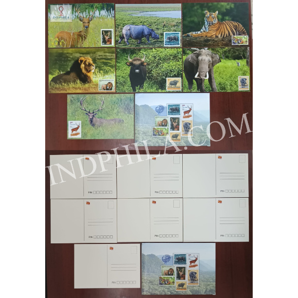 Thematic Picture Postcard on Wildlife of India Set of 7 Cards
