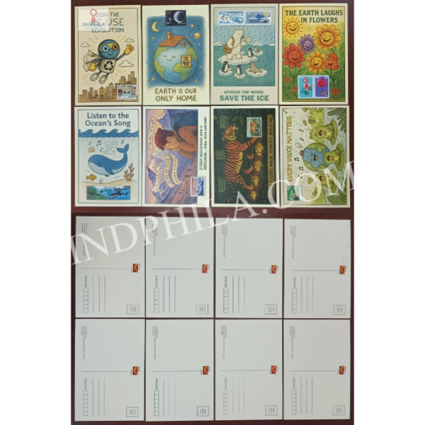Thematic Picture Postcard on World Earth Day Set of 8 Cards