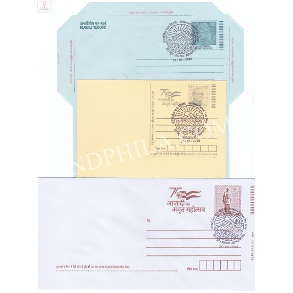 Special Cancellation of International Tea Day 2025 on Postal Stationery Postcard Inland Letter and Envelope