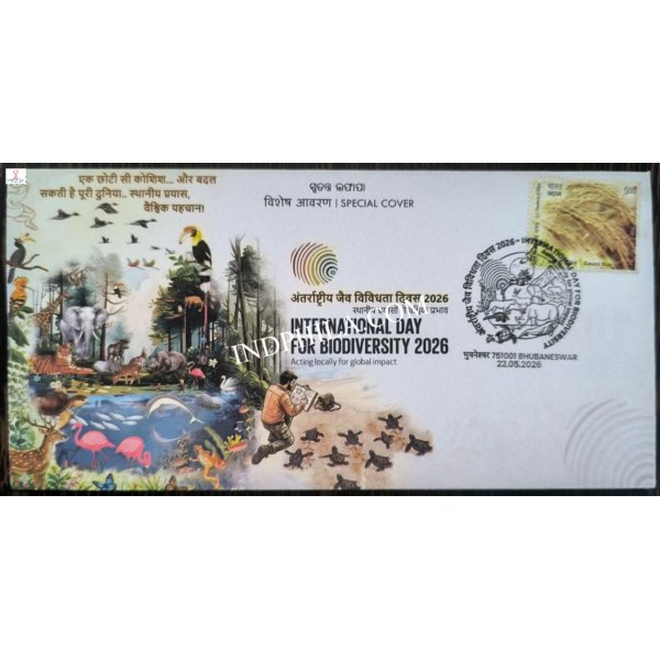 India 2026 Special Cover of International Day for Biodiversity (Acting ...